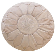 Load image into Gallery viewer, Moroccan Pouf | Ottoman Natural Beige Blush