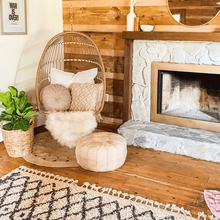 Load image into Gallery viewer, Moroccan Pouf | Ottoman Natural Beige Blush