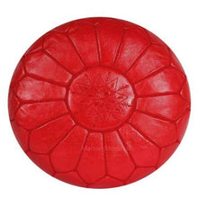 Load image into Gallery viewer, Moroccan Pouf | Ottoman Red