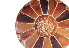 Load image into Gallery viewer, Moroccan Pouf | Ottoman in Caramel Shades
