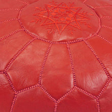 Load image into Gallery viewer, Moroccan Pouf | Ottoman Red