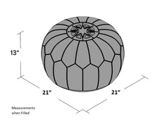 Load image into Gallery viewer, Moroccan Pouf | Ottoman Embroidery+ Brown