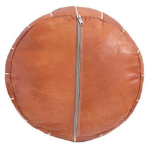 Load image into Gallery viewer, caramel brown moroccan pouf