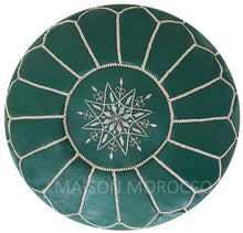 Load image into Gallery viewer, Moroccan Pouf | Ottoman Green