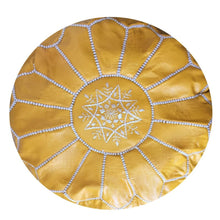 Load image into Gallery viewer, Moroccan Pouf | Ottoman Mustard Yellow