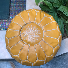 Load image into Gallery viewer, Moroccan Pouf | Ottoman Mustard Yellow