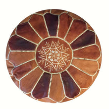 Load image into Gallery viewer, Moroccan Pouf | Ottoman in Caramel Shades